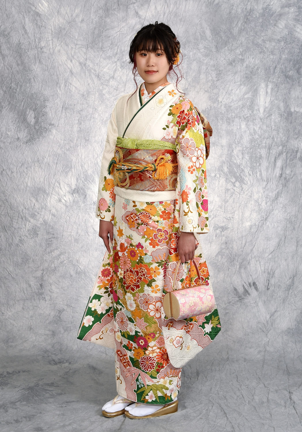 ◉✨豪華お振袖【坂東八十助(現坂東三津五郎)オリジナル振り袖】美品/しつけ糸付き ◉✨豪華お振袖【坂東八十助(現坂東三津五郎)オリジナル振り袖】美